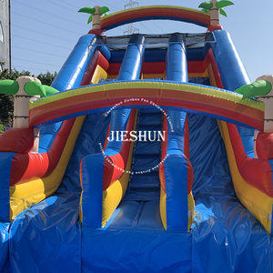 Giảm Giá Mạnh 2020 Cây Dừa Mùa Hè Màu Đỏ Trượt Nước Trượt Với Bể Bơi Cho Trẻ Em - Product Image 5