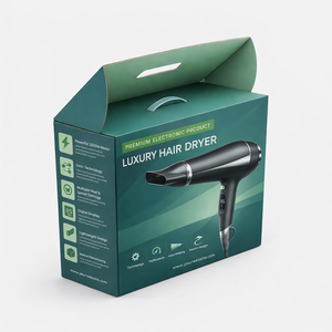 Boîte d'expédition personnalisée pour sèche-cheveux 3C Electronics, emballage de marque en carton ondulé B/E, option boîte à rabat - Product Image 5