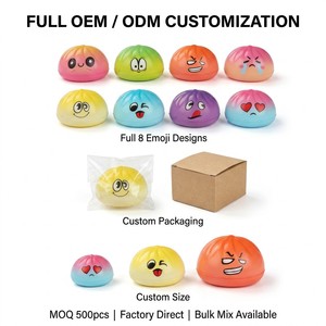 Juguete Antiestrés de TPR Suave y Colorido con Diseño de Bollo, Personalizable con Logotipo, Bajo MOQ, Hecho en China, Ideal para Regalo de Escritorio, Viral en <span class=keywords><strong>TikTok</strong></span> - Product Image 3