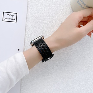 Polso intrecciato cavo per <span class=keywords><strong>Apple</strong></span> <span class=keywords><strong>Watch</strong></span> <span class=keywords><strong>Ultra</strong></span> Band Series 8 7 6 SE 5 4 3 2 1 <span class=keywords><strong>cinturino</strong></span> in <span class=keywords><strong>pelle</strong></span> per fibbia interna iWatch Pin - Product Image 4