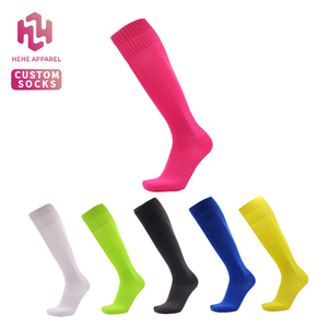 HEHE hommes femmes <span class=keywords><strong>chaussettes</strong></span> de Football de sport personnalisées couleur Pure Football professionnel respirant genou-haut entraînement de course bas longs - Product Image 1