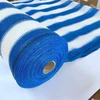 Direct van de fabriek: HDPE geel gestreept vouwbaar schaduwnet, winddicht & extra sterk, draagbaar voor landbouw en tuinen