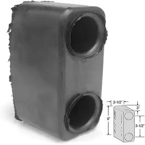 Pack Reinforced Rubber Dock Bumper Molded Rectangle Buffer for Semi, Truck, Trailer,