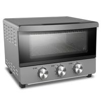 Four à toaster mini 13L 1300W avec boîtier en acier inoxydable, four électrique pour pizza et gâteaux avec fonction d'humidification, prend en charge OEM/ODM