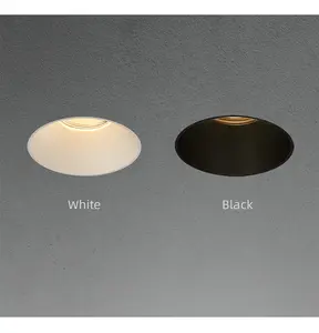 Led Trimless Downlight Aisilan Comercial Home Modern Smart Anti Glare Trimless Rimless Dali Dimmable Recessed COB Ceiling LED Spotlight Downlight