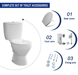 Inodoros de Dos Piezas Fohome de Estilo Europeo, Cerámica Sanitaria, Montaje en Suelo, Sifón PS, Compactos - Product Image 3