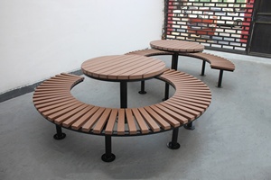 أثاث شوارع جديد لعام 2022 على شكل حرف S، أثاث حدائق، طاولة خارجية مستديرة، مقاعد منحنية، مرافق عامة خارجية، مقعد حديقة منحني - Product Image 3