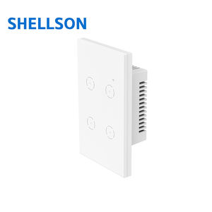 スマートなWifiライトスイッチ2025 WIFI 4ギャングBRウォールタッチスイッチTuyaスマートなアプリ制御 - Product Image 2