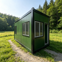 Maison préfabriquée modulaire portable en conteneur avec panneaux sandwich, design moderne, utilisable comme abri pour voiture