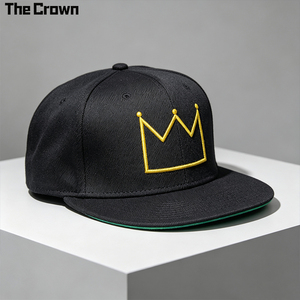 Custom Logo 6 Panel Structured <b>Flat</b> Brim Cap Wholesale Bulk 3D Puff Embroidery <b>Hat</b> With Green Undervisor Manufacturer - Product Image 2
