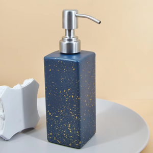 ขวดแชมพูทรงเหลี่ยมแบบเซรามิกเลียนแบบ ขวดสบู่เหลวและครีมนวดผมสำหรับเครื่องสำอางและ<span class=keywords><strong>โลชั่น</strong></span> - Product Image 3