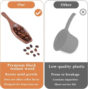 Cuchara Medidora <span class=keywords><strong>de</strong></span> Café <span class=keywords><strong>de</strong></span> Madera Maciza, Cuchara Medidora <span class=keywords><strong>de</strong></span> Madera Natural Acabada a Mano para Café, Té <span class=keywords><strong>y</strong></span> Repostería - Product Image 4