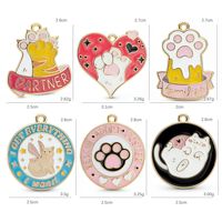 Pendentif Patte de Chat en Alliage Électroplaqué, Charme Mignon en Métal pour Bracelets et Colliers DIY