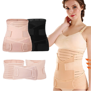 Ceinture abdominale post-partum rembourrée 3 en 1 respirante, enveloppe pelvienne abdominale, corset tissé, ceinture de maintien de la taille XL pour la récupération post-partum - Product Image 2