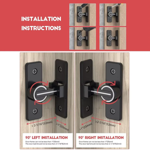 Perno Luminoso para Puerta Interior, Perno Moderno de Acero Inoxidable, Cerrojo de Superficie para Puerta de Habitación, Cerradura Resistente de 90 Grados - Product Image 6