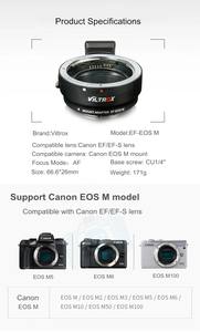 HFT Professionnel Viltrox <span class=keywords><strong>EF</strong></span>-EOS <span class=keywords><strong>M</strong></span> Autofocus Mount Adaptateur Anneau pour <span class=keywords><strong>Canon</strong></span> <span class=keywords><strong>EF</strong></span>/Objectif <span class=keywords><strong>EF</strong></span>-<span class=keywords><strong>S</strong></span> Caméra En Gros Accessoire - Product Image 4