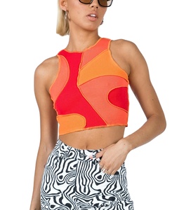 Summer crop top fashion slim t-shirt senza maniche color mat - Product Image 5