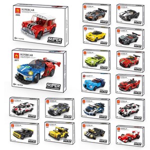 Wange 2870-2891 Série Racing Blocs de Construction Petites Particules Jouets DIY Voitures de Sport en Plastique ABS pour Stand de Marché Nocturne - Product Image 5