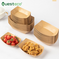 Plateau alimentaire bateau en papier kraft brun jetable personnalisé de 3 lb Solut Stand Treats Hot Dogs Fast Paper