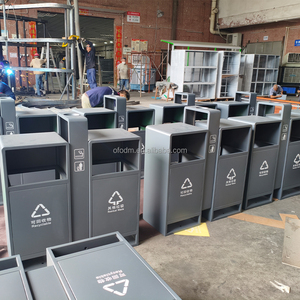 Kép ngăn thép không gỉ tái chế Thùng rác có thể ngoài trời đường phố chất thải gạt tàn bán buôn công cộng kim loại tái chế Thùng rác bin - Product Image 5
