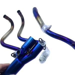 Tubo de Escape para Motocicleta de 51 mm, Interfaz de Escape para <span class=keywords><strong>Moto</strong></span>, Tubo de Enlace Frontal Redondo para <span class=keywords><strong>Kawasaki</strong></span> <span class=keywords><strong>Ninja</strong></span> 250 300 Z250 Z300 - Product Image 5