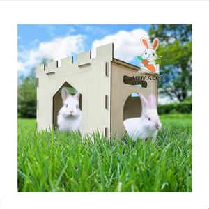 Château de lapin en bois détachable, tour d'escalade multi-niveaux, adapté aux lapins et aux hamsters d'intérieur, cabane cachée - Product Image 2