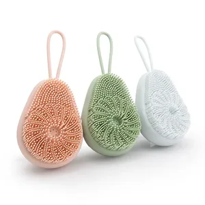 Automatic <b>Liquid</b> Adding Food Grade <b>Silicone</b> All Natural Body Bath Shower Brush Modern Exfoliating Easy Foaming Massage - Product Image 2