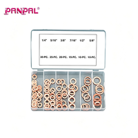 110Pcs Copper Washers Flat Sealing Washers Assortment Kit Mixed Size Customized for Industrial,Household