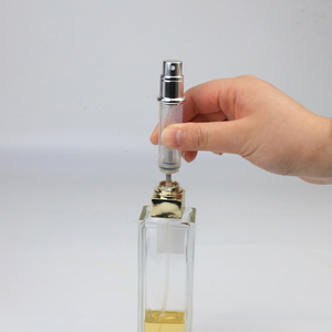 Small Capacity 5ml Metal Portable Travel Flat Bottom Refillable Perfume Atomizer Decanter Case - Product Image 4