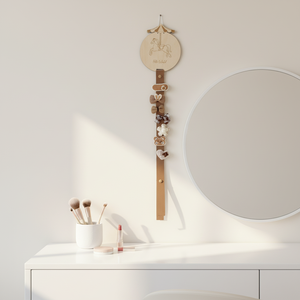 Support mural de rangement pour épingles à cheveux de style nordique avec motif cheval et oie pour enfants - Product Image 1