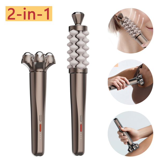 New 2 in 1 Multifunctional Facial Lifing Skin Tightening Beauty Devices for Face and Body Portable Rotated Face Roller