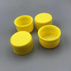 28mm Diameter Plastic Cap for PET Bottles Yellow Color Can Be Customized