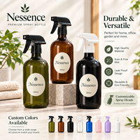 Flacons pulvérisateurs personnalisés en plastique ambre noir de qualité supérieure pour désinfectant pour les mains, 200 ml, 300 ml, 500 ml, avec pulvérisateurs à gâchette pour brume d'eau