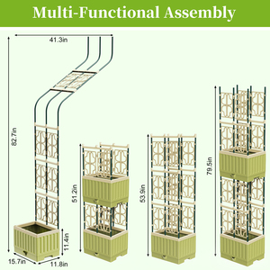 Arche minimaliste moderne en gros, structure de jardin en métal noir élégant pour aménagement paysager contemporain, entrepôt aux États-Unis - Product Image 4
