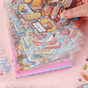 مجموعة ملصقات المشهد اللولبي للحيوانات الأليفة المقاومة للماء ، مجموعة ملصقات ثلاثية الأبعاد بالجملة لمجلة القصاصات ، هدية الأعمال الترويجية - Product Image 5