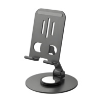 Support de téléphone portable universel pour bureau, réglable, portable, pliable, rotatif à 360°, support de téléphone en métal pour affichage sécurisé
