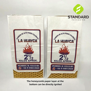 Bolsas <span class=keywords><strong>de</strong></span> Papel Kraft para Carbón Vegetal, Reciclables, Resistentes a la Humedad, con Sellado Térmico, 1kg 2kg 3kg, con Fondo Ignífugo, Suministro <span class=keywords><strong>de</strong></span> Fábrica OEM/ODM - Product Image 2