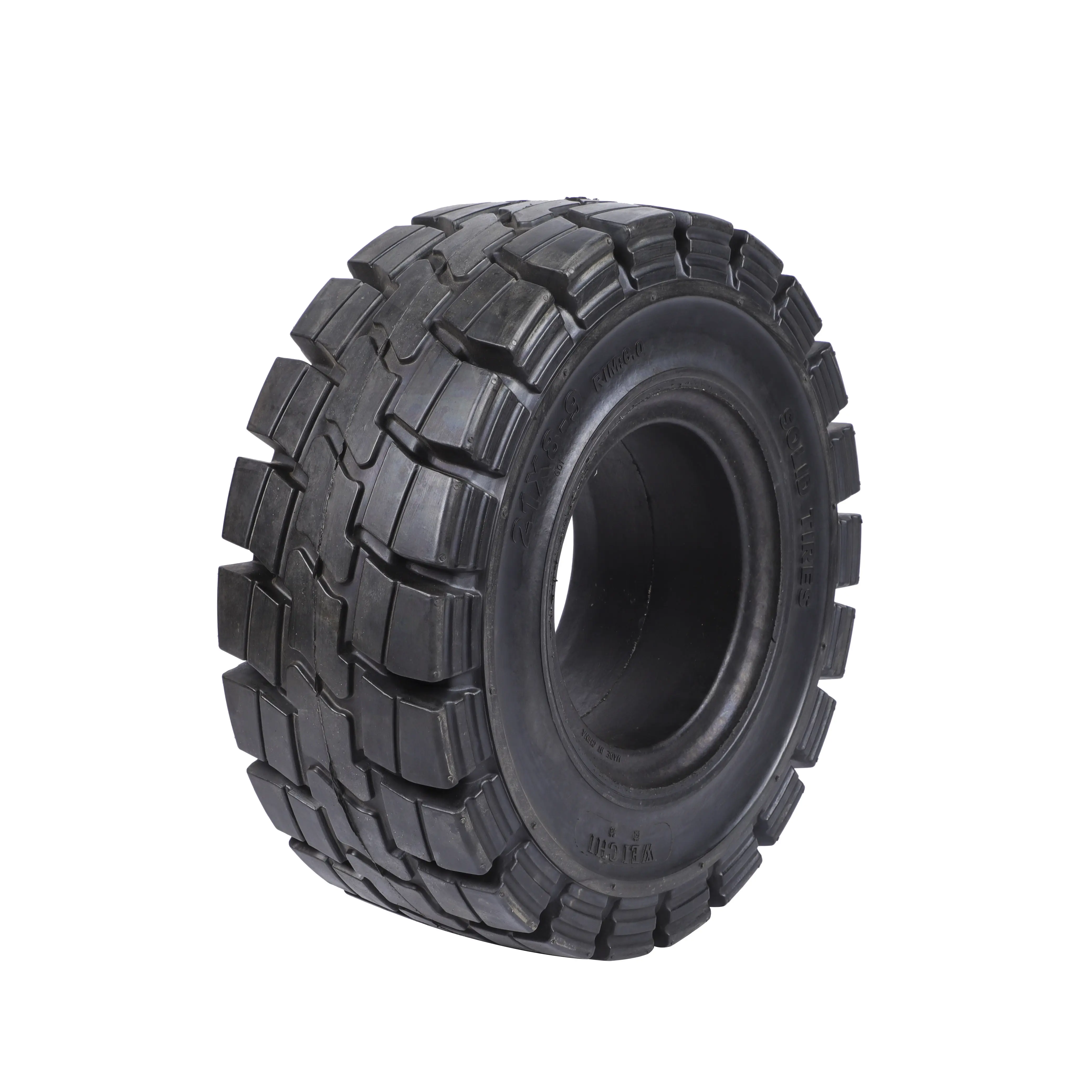 Factory Supply Super Quality G21*8-9 Forklift Solid Tire Solid Wheel Tire for Forklift Steer Wheel Loader