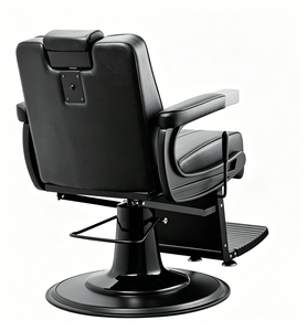 Sillón de Barbería Reclinable para Hombres, Mueble de Salón con Función de Masaje, Material de Cuero para Barbería y Taller - Product Image 5