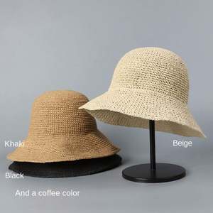Chapeau Bob Rétro Femme Style Japonais en Crochet Fait Main en Paille Pliable Anti-UV pour l'Été - Product Image 2
