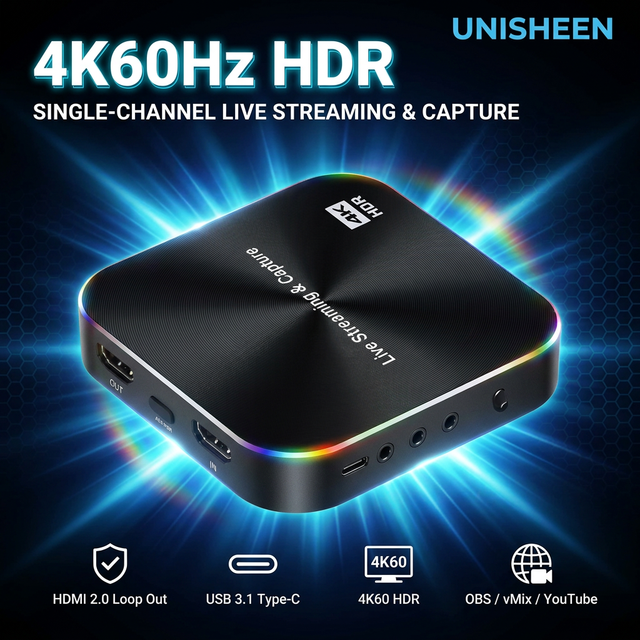 Wholesale Bulk Factory Direct Professional 4K60 HDR Video Capture Card 1080P120 USB 3.1 Video Grabber Box for Live Streaming
