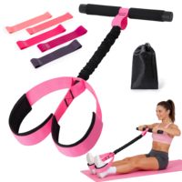 Banda de Resistencia con Pedal de Seguridad, Cuerda Elástica para Yoga, Entrenador para Abdomen, Piernas y Brazos, Ejercicio Diario