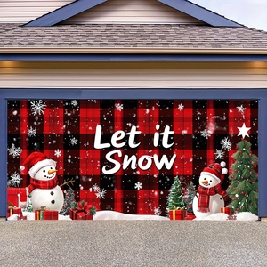 Bandera Navideña para Puerta de Garaje con Diseño de Grinch El Duende Verde, Decoración para Puerta de Garaje de <span class=keywords><strong>Grinchmas</strong></span>, Decoración para Fiestas en Interiores y Exteriores, Cubierta para Puerta de Navidad - Product Image 2