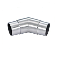 Coude de tube rond réglable de conception moderne pour les accessoires de main courante en acier inoxydable dans les applications de balcon et d'escalier