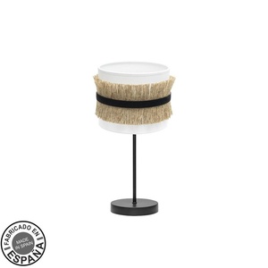 Tabletop 1xe14 noir/blanc-jute 43x17x17cm - idéal pour décorer et organiser les espaces. - Product Image 1