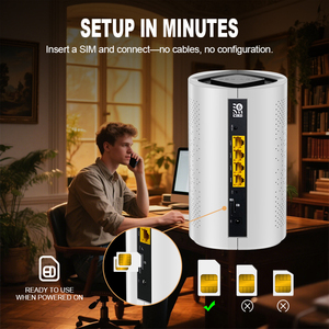 New 5G Modem Industrial <strong>WiFi</strong> New Arrival Gigabit Dual Band <strong>Wifi</strong> 6 3LANs RJ45 Port AX3000Mbps 5G With SIM Slot Wireless Router - Product Image 2