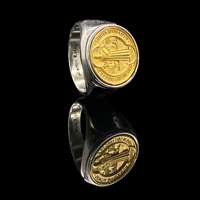Bague Crucifix Catholique Saint Benoît pour Hommes, Élégante en Acier Inoxydable, Bijou Religieux Jésus Exorciste