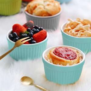 De cerámica de ollas de 8oz moldes de soufflé de platos de cerámica hornear tazas crema tazas de pudín de Creme Brulee hielo Crea - Product Image 4