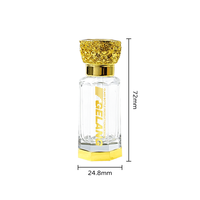 Vente en gros d'usine : Flacons d'échantillons de parfum en verre transparents, forme polygonale, 12 ml et 6 ml, avec compte-gouttes pour huile de parfum