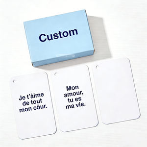 Jeux <span class=keywords><strong>de</strong></span> cartes familiaux personnalisés en langue espagnole, dialogue entre <span class=keywords><strong>deux</strong></span> <span class=keywords><strong>personnes</strong></span>, couples, matériau papier avec support - Product Image 3